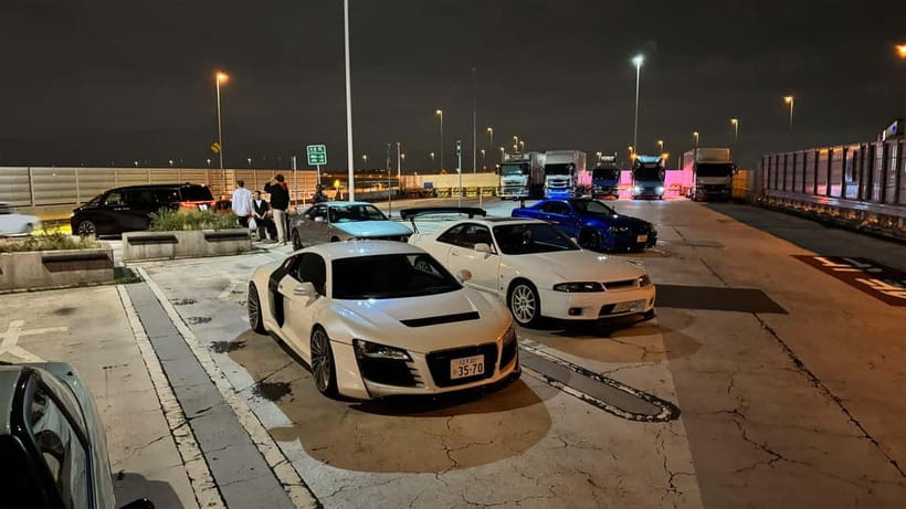 Tokyo: Visit Every Car Meet in Tokyo in a Widebody R35 GTR! - A Pit Autobacs gives you the pre-meet