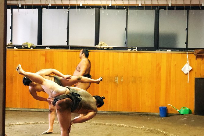 Watch Sumo Morning Practice at Stable in Tokyo - Photos with the wrestlers