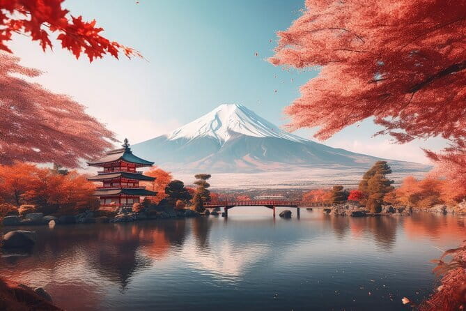 Wonderful Peaks & Peace: Mt. Fuji, Fuji Stupa & Hakone Tour - Lake Kawaguchi and Oishi Park, Fuji views by the water