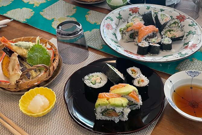 Small Group Sushi Roll and Tempura Cooking Class in Nakano - Inclusions and Meeting Point