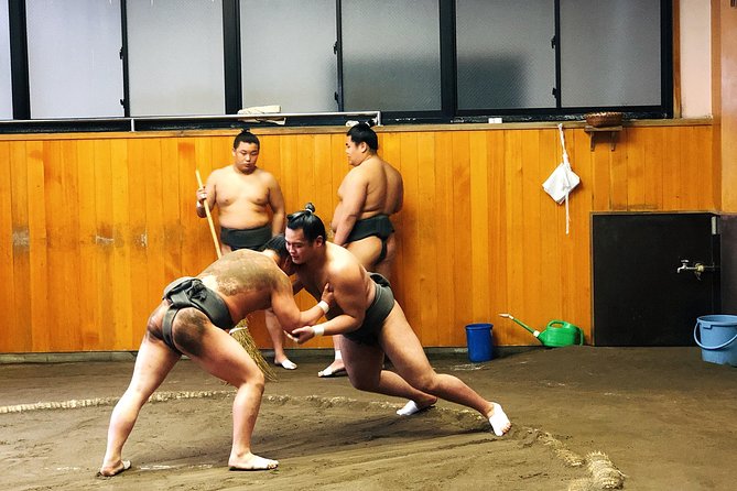 Watch Sumo Morning Practice at Stable in Tokyo - Meeting and Pickup Details