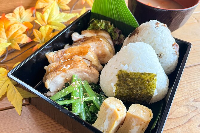 World Famous Dish Teriyaki Chicken Bento With Onigiri - Sample Menu Highlights