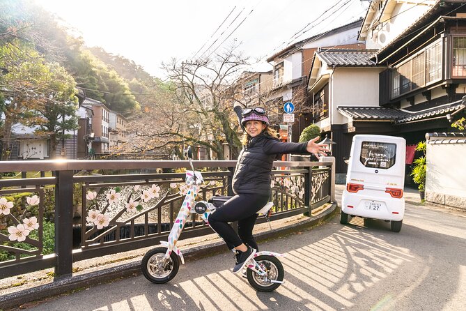 Kinosaki:Rental Electric Vehicles-Hidden Alleyways Route-/90min - Meeting Point Information