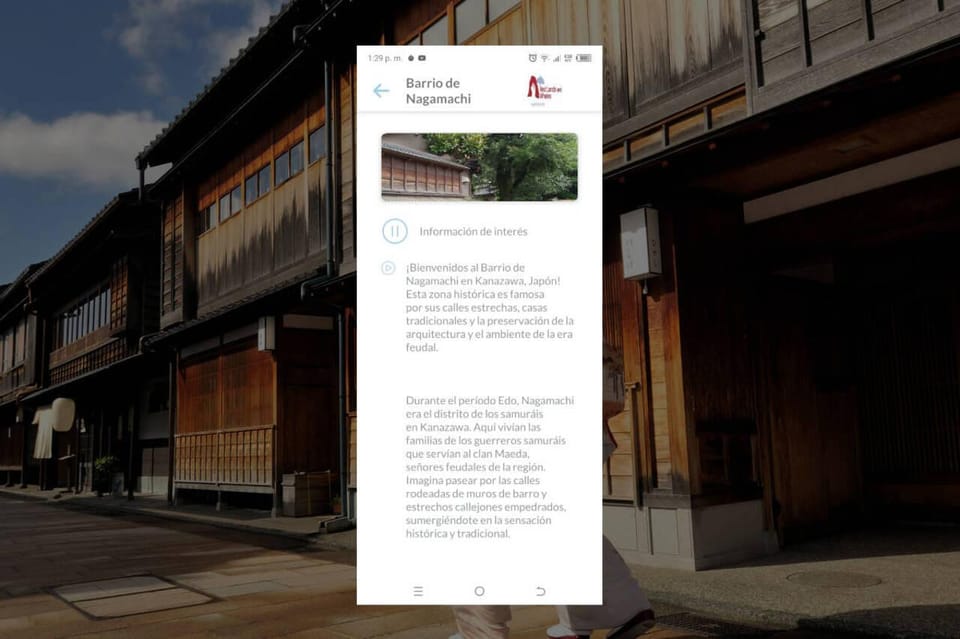 Kanazawa Self-Guided Tour App With Multi-Language Audioguide - Inclusions Provided