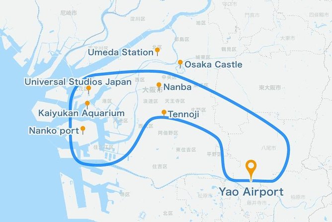 [25 Min] Osaka Cessna Cruising- Touring the Tsutenkaku and USJ - Cancellation Policy Specifics