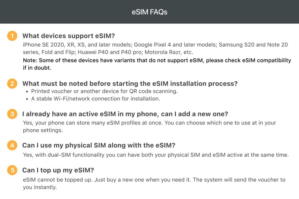 Japan: Esim Roaming Data Plan (0.5-2gb/ Day) - Key Points